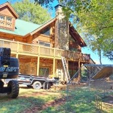 Log Home Surface Stripping And Staining In Jasper GA 44